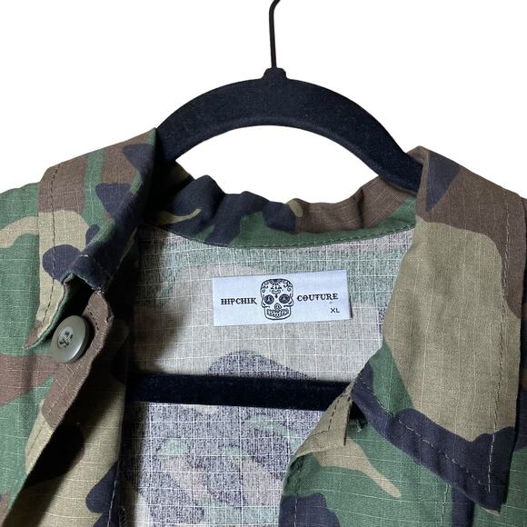 HipChik Couture Good Vibes Vintage Army Jacket Sz XL - Picture 3 of 7